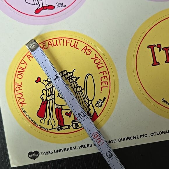 Humorous Cartoon Sticker Set 6 80s Catht Colorful Collect Y2k Hunkette Rare - Picture 11 of 14